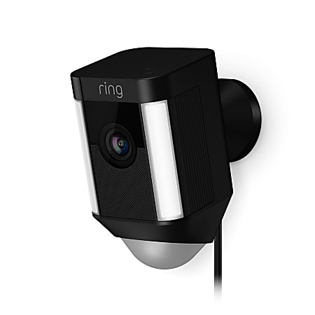 Ring Spotlight Cam Wired Security Camera, Black