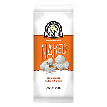 Rocky Mountain Naked Popcorn, 1.1 Oz, Pack Of 12