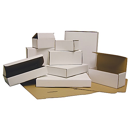 Office Depot® Brand White Mailing Boxes, 100% Recycled, 3" x 4" x 6", Pack Of 24