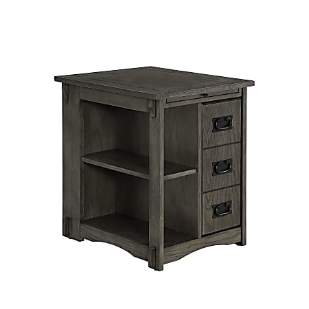 Powell Molina Side Table, 24”H x 18-3/8”W x 22-5/8”D, Gray