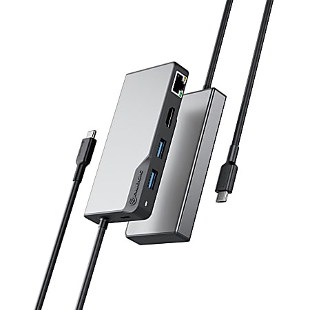 ALOGIC USB-C Fusion ALPHA 5-in-1 Hub - 1x HDMI 4K@60Hz, 2x USB-A (USB 3.0), 1x Gigabit Ethernet, 1x US - UCFUPRGEV2SGR