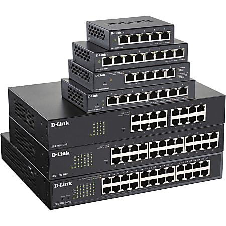 D-Link DGS-1100-05PDV2 Ethernet Switch - 5 Ports - Manageable - 2 Layer Supported - 24.08 W Power Consumption - DGS110005PDV2
