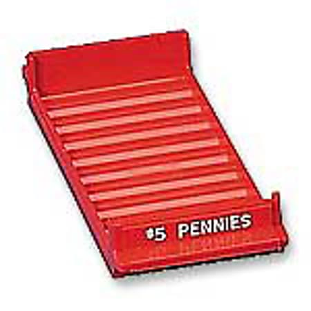 MMF Industries™ Porta-Count® System Coin Trays, Pennies-$5.00, Red