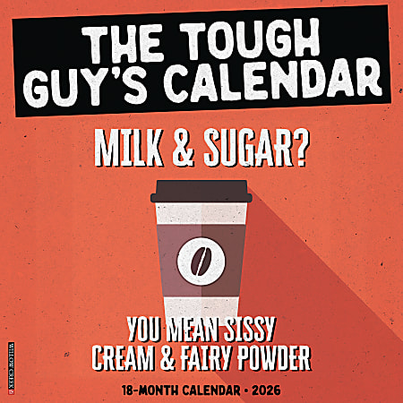 2026 Willow Creek Press Monthly Wall Calendar, 12" x 12", The Tough Guy's Calendar, January To December, 55953