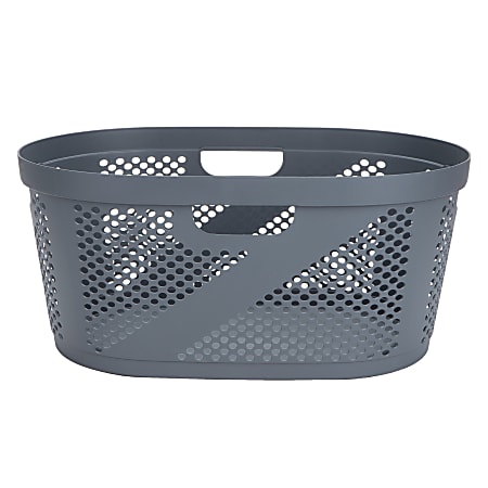 Mind Reader 40L Plastic Laundry Basket Clothes Hamper,