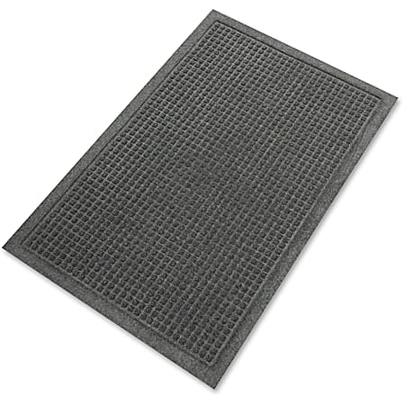 Genuine Joe EcoGuard Eternity Indoor Floor Mat, 2' x 3', Charcoal Gray