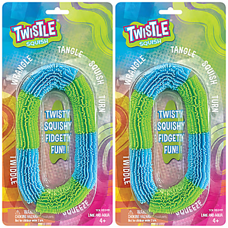 Teacher Created Resources Twistle Squish, Aqua & Lime, Pack Of 2