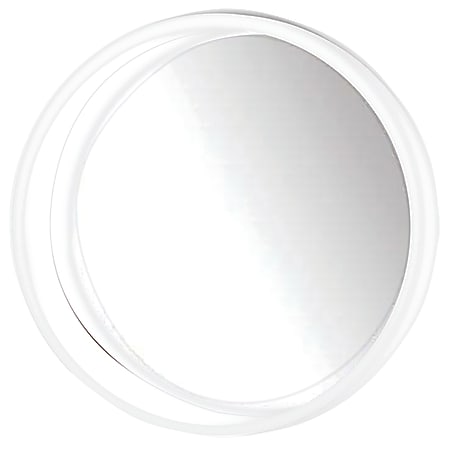 PTM Images Framed Mirror, Round Wall, 24"H x 24"W, White