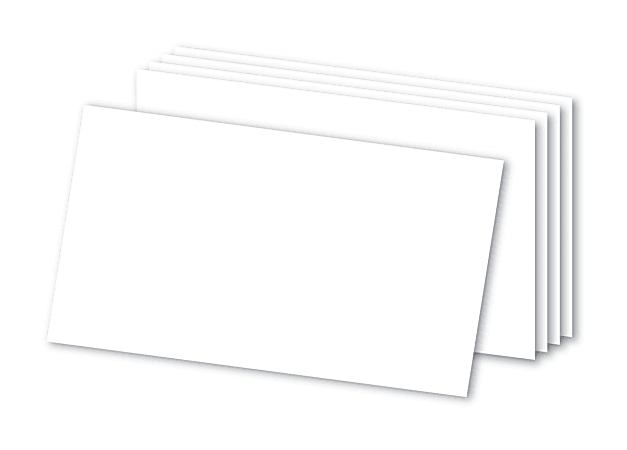 Office Depot® Brand Blank Index Cards, 3" x 5", White, Pack Of 100