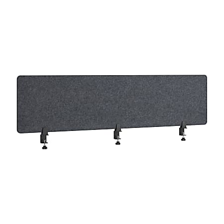 WorkPro® Motiva Desktop Privacy Screen, 18”H x 70”W x 2”D, Cool Charcoal, Installation Included
