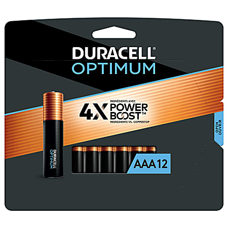 Duracell® Optimum AAA Alkaline Batteries, Pack Of 12