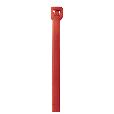Office Depot® Brand Cable Ties, 40 Lb, 8", Fluorescent Red, Pack Of 1,000