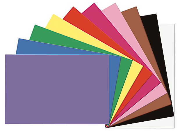 SunWorks® Construction Paper, 12 x 18, Assorted, Pack Of 50