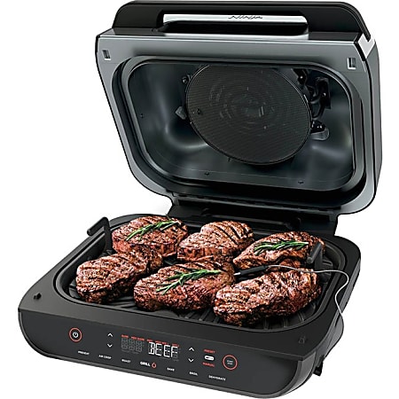 Ninja Foodi Smart XL Indoor Grill 1760 W Electric Indoor Black Silver  Stainless Steel - Office Depot