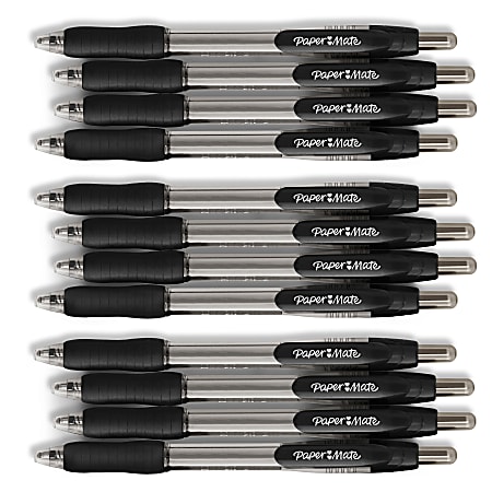 New Bold 1.4mm , Profile Retractable Ballpoint Pens 12 Count Assorted Colors
