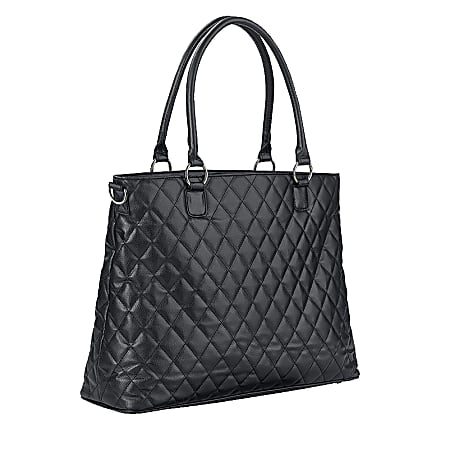 Solo New York Waldorf 15.6 Laptop Tote Bag Black Office Depot