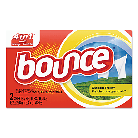 Bounce Fabric Softener Sheets, Outdoor Fresh Scent, 2 Sheets Per Box, Pack Of 156 Boxes