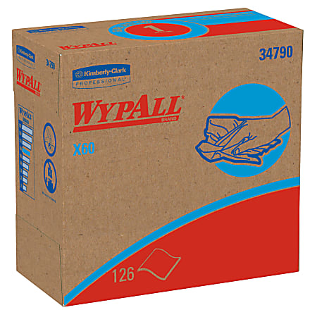 100/box 23"x11" Lot of 2  Kimberly-Clark Professional Wypall X60 Wipers 34770 