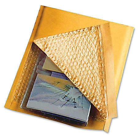 Sealed Air Jiffylite® Cushioned Mailers, #0, 6" x 10", 100% Recycled, Satin Gold, Box Of 200