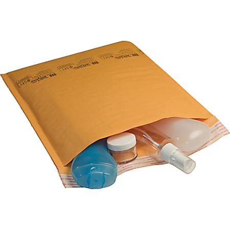 Sealed Air Jiffylite Bubble Cushioned Mailers - Padded - #5 - 10 1/2" Width x 16" Length - Peel & Seal - Kraft - 80 / Carton - Gold