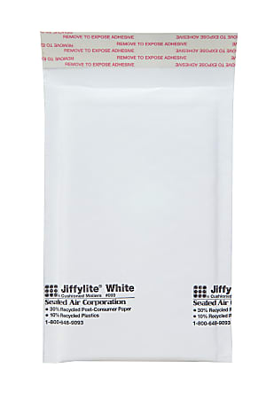 Sealed Air Jiffy Bubble Mailers, No. 000, 4" x 7", White, Pack Of 250