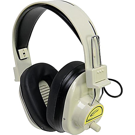 Califone Wireless Headphones Color-Coded Yellow via Ergoguys - Wireless Connectivity - Stereo - Over-the-head - Yellow