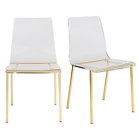 Clear and gold chair shop
