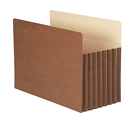 Smead® TUFF® Pocket File Pockets, 7" Expansion, 9 1/2" x 14 3/4", 30% Recycled, Redrope, Pack Of 5