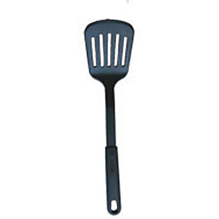 Winco Slotted Nylon Spatula, 12", Black