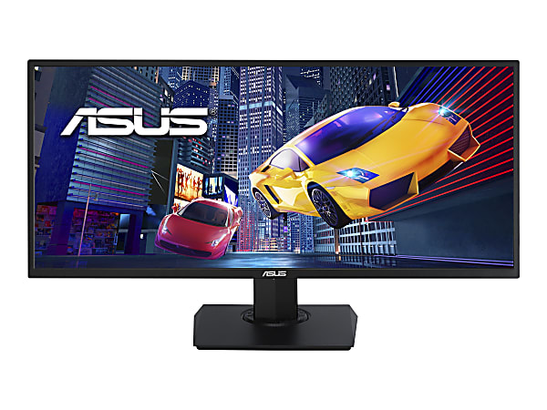 ASUS VP348QGL - LCD monitor - 34" - 3440 x 1440 UWQHD - VA - 350 cd/m² - 3000:1 - HDR10 - 4 ms - 2xHDMI, DisplayPort - speakers - black
