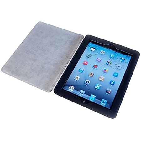 I/OMagic Carrying Case (Folio) Apple iPad Tablet - Black - Synthetic Leather, Felt Interior - 9.8" Height x 8" Width x 0.8" Depth