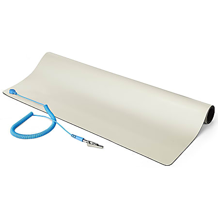 StarTech.com 23x47in Anti Static Mat, ESD Mat for Electronics Repair on Table or Desk, Flexible Work Pad, Detachable Grounding Wire
