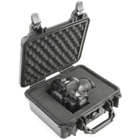 Pelican 1200 Case with Foam - Internal Dimensions: 9.25" Length x 7.12" Width x 4.12" Depth - External Dimensions: 10.6" Length x 9.7" Width x 4.9" Depth - 1.20 gal - Double Throw Latch Closure - Copolymer - Silver - For Equipment