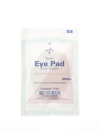 Medline Sterile Eye Pads, 2 1/8" x 2 5/8", White, Pack Of 600