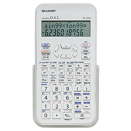 Sharp® EL-531XBDW Handheld Scientific Calculator, EL-531XBDW