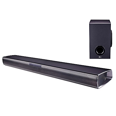 LG SJ2 160W 2.1 Channel Soundbar Speaker With Bluetooth Connectivity And Wireless Subwoofer Black - Depot