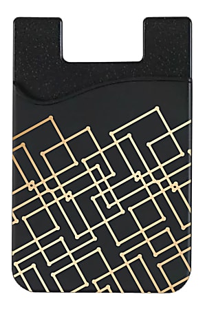 OTM Essentials Mobile Phone Wallet Sleeve, 3.5"H x 2.3"W x 0.1"D, Geometric Gold, OP-TI-Z120A