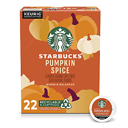 Starbucks® Single-Serve Coffee K-Cup®, Pumpkin Spice, Pack Of 22 K-Cups