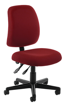 OFM Posture Series Fabric Mid-Back Task Chair, Wine/Black