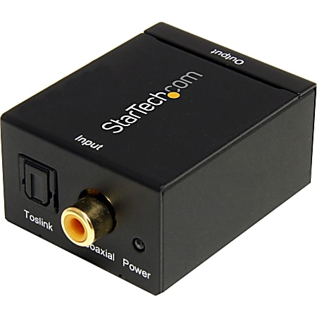 StarTech.com SPDIF Digital Coaxial or Toslink Optical to Stereo RCA Audio Converter - Convert a Digital Coax or Toslink Optical Signal to Stereo RCA Audio - digital coax to toslink converter - digital coax to optical - spdif coax to toslink