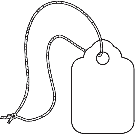 Partners Brand Merchandise Tags, White String, 100% Recycled, 3/8" x 13/16", White, Case Of 1,000