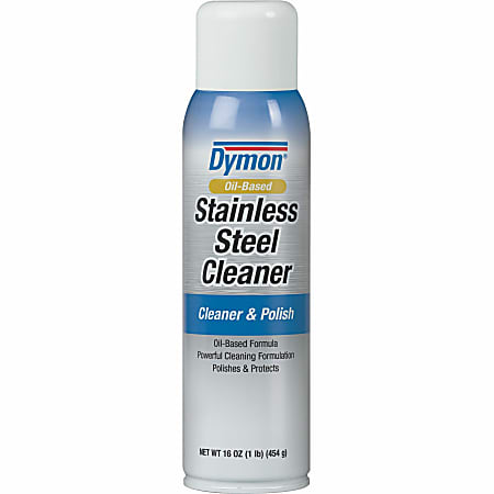 Dymon Oil based Stainless Steel Cleaner For Stainless Steel Aluminum Chrome  Copper Brass 16 fl oz 0.5 quart Neutral Scent 1 Each pH Balanced White -  Office Depot
