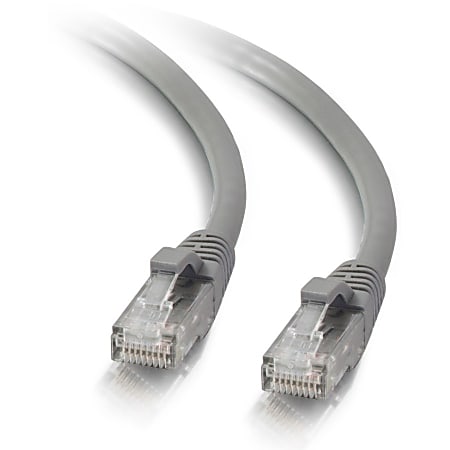 C2G 14ft Cat5e Ethernet Cable - Snagless Unshielded (UTP) - Gray - Category 5e for Network Device - RJ-45 Male - RJ-45 Male - 14ft - Gray