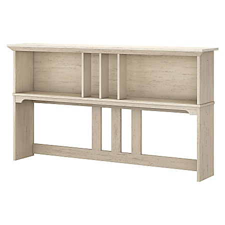 Bush Furniture Salinas Hutch for L Shaped Desk, 60"W, Antique White, Standard Delivery