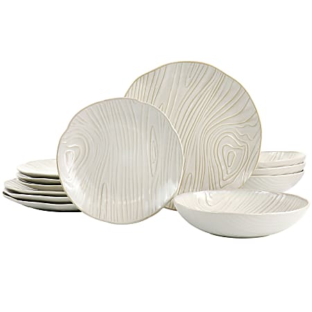 Martha Stewart Stoneware Dinnerware Set, Off-White