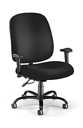 OFM Big And Tall Fabric High-Back Task Chair With Arms, Black