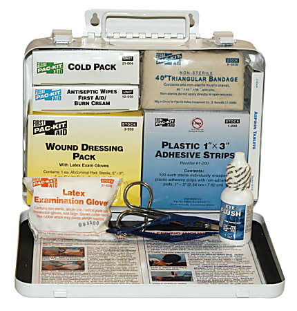 25 Person Vehicle First Aid Kits, Weatherproof Steel,