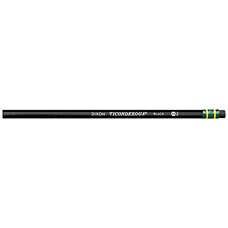 Ticonderoga Pencils 2 Soft Lead Black Barrel Box Of 12 - Office Depot