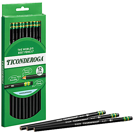 Ticonderoga Beginner Pencils Presharpened 2 Lead Medium Soft Pack of 4 -  Office Depot