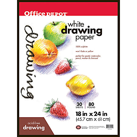 Office Depot® Brand Art Drawing Pad, 18" x 24", 30 Sheets